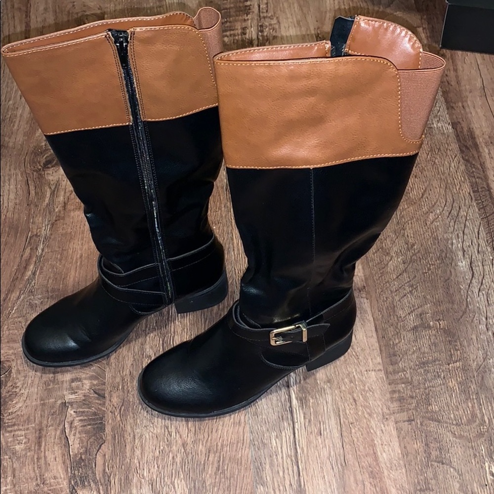 Style & Co Black and brown block BOOT